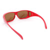 Polarized Pop Color Rectangle 62mm Fit Over Sunglasses Over Glasses