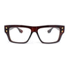 Luxury Narrow Rectangle Designer Style Horn Rim Clear Lens Fashion Glasses