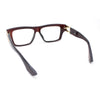 Luxury Narrow Rectangle Designer Style Horn Rim Clear Lens Fashion Glasses