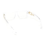 Luxury Narrow Rectangle Designer Style Horn Rim Clear Lens Fashion Glasses