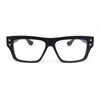 Luxury Narrow Rectangle Designer Style Horn Rim Clear Lens Fashion Glasses