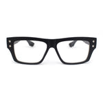 Luxury Narrow Rectangle Designer Style Horn Rim Clear Lens Fashion Glasses