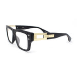 Luxury Narrow Rectangle Designer Style Horn Rim Clear Lens Fashion Glasses