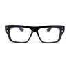 Luxury Narrow Rectangle Designer Style Horn Rim Clear Lens Fashion Glasses