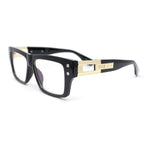 Luxury Narrow Rectangle Designer Style Horn Rim Clear Lens Fashion Glasses