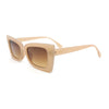 Womens Narrow Rectangle Square Cat Eye Mod Plastic Sunglasses