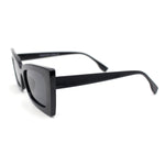 Womens Narrow Rectangle Square Cat Eye Mod Plastic Sunglasses