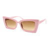 Womens Narrow Rectangle Square Cat Eye Mod Plastic Sunglasses