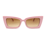 Womens Narrow Rectangle Square Cat Eye Mod Plastic Sunglasses