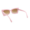 Womens Narrow Rectangle Square Cat Eye Mod Plastic Sunglasses