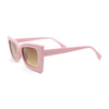 Womens Narrow Rectangle Square Cat Eye Mod Plastic Sunglasses