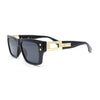 Mobster Luxury Designer Style Thick Horn Rim Fashion Sunglasses