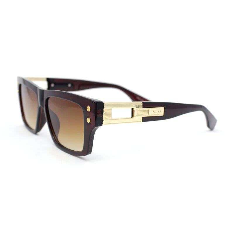 Mobster Luxury Designer Style Thick Horn Rim Fashion Sunglasses