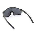 Manly Modern Camouflage Print Oversize Shield Wrap Plastic Sunglasses