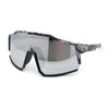 Manly Modern Camouflage Print Oversize Shield Wrap Plastic Sunglasses