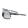 Manly Modern Camouflage Print Oversize Shield Wrap Plastic Sunglasses