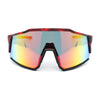 Manly Modern Camouflage Print Oversize Shield Wrap Plastic Sunglasses