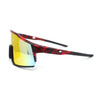 Manly Modern Camouflage Print Oversize Shield Wrap Plastic Sunglasses