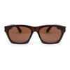 Bamboo Arm Retro Hipster Horn Rim Gentlemans Sunglasses