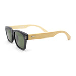 Bamboo Arm Retro Hipster Horn Rim Gentlemans Sunglasses