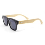 Bamboo Arm Retro Hipster Horn Rim Gentlemans Sunglasses