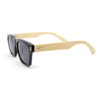 Bamboo Arm Retro Hipster Horn Rim Gentlemans Sunglasses