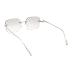 Unique Cougar Jewel Hinge Rimless Rectangle Pimp Sunglasses