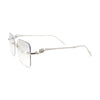 Unique Cougar Jewel Hinge Rimless Rectangle Pimp Sunglasses