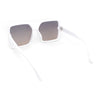 Womens Inset Lens Oversize Rectangle Butterfly Minimal Plastic Sunglasses