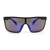 Color Mirror Rimless Y2K Mens Shield Plastic Sport Wrap Sunglasses