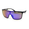 Color Mirror Rimless Y2K Mens Shield Plastic Sport Wrap Sunglasses