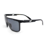 Color Mirror Rimless Y2K Mens Shield Plastic Sport Wrap Sunglasses