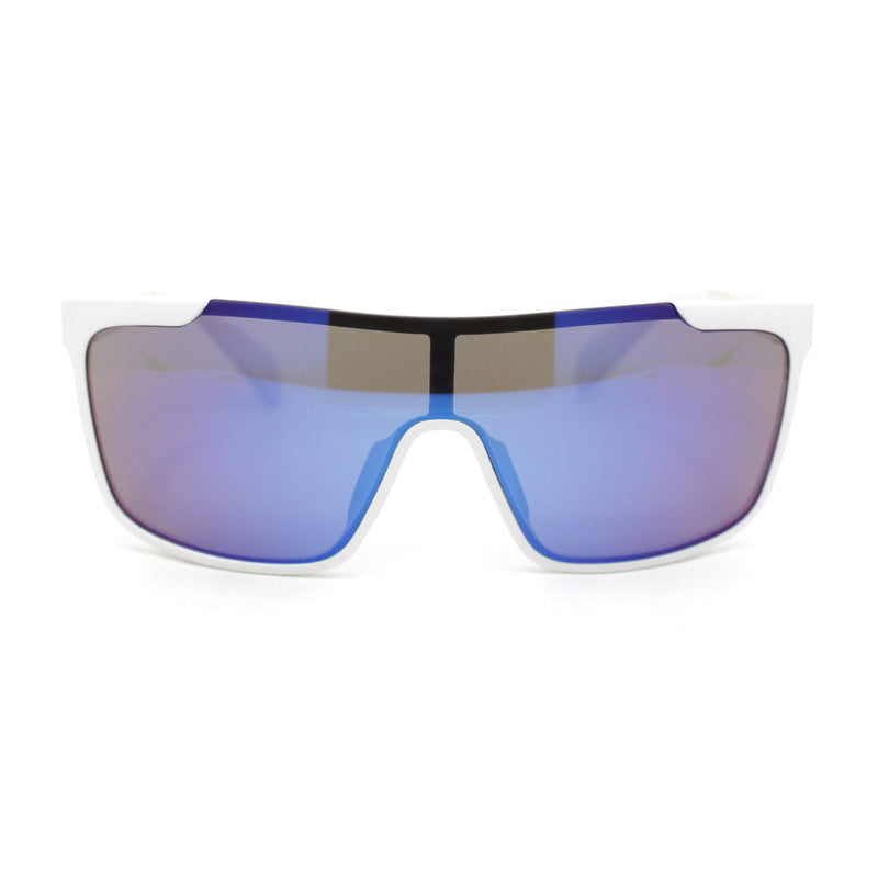 Color Mirror Rimless Y2K Mens Shield Plastic Sport Wrap Sunglasses –  superawesome106