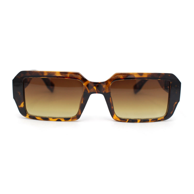 Womens Designer Luxury Narrow Rectangle Plastic Fashion Sunglasses
