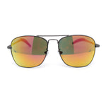 Mens Classic Rectangle Officer Air Force Pilot Metal Sunglasses