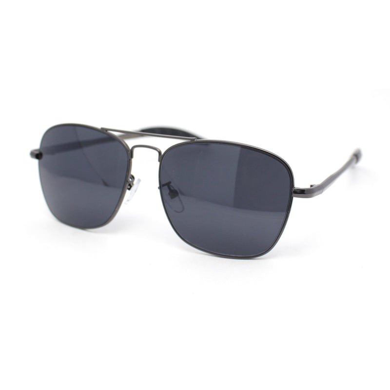 Mens Classic Rectangle Officer Air Force Pilot Metal Sunglasses