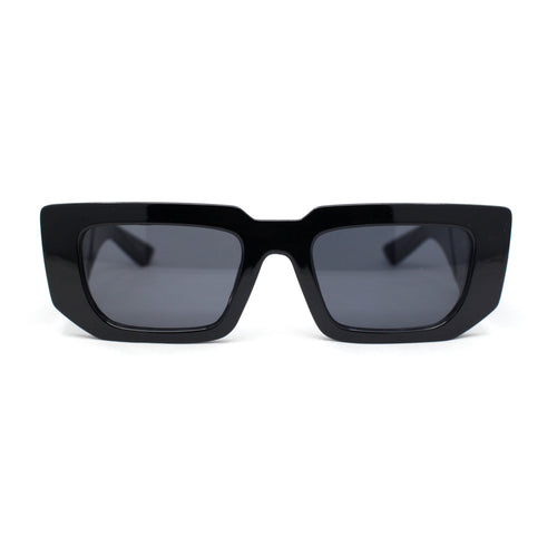 Womens Mod Rectangle Thick Plastic Fashion Sunglasses