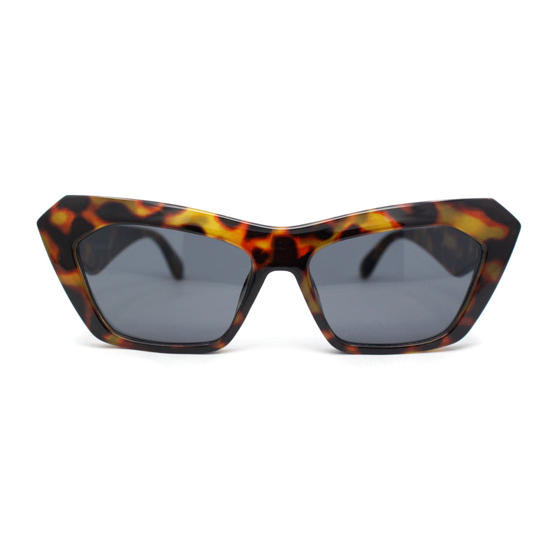 Womens Mod Thick Plastic Cat Eye Oversized Fashion Sunglasses