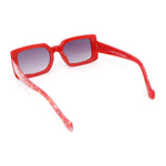 Child Size Cute Flower Print Girls Rectangle Mod Fashion Sunglasses