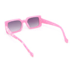 Child Size Cute Flower Print Girls Rectangle Mod Fashion Sunglasses