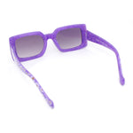 Child Size Cute Flower Print Girls Rectangle Mod Fashion Sunglasses