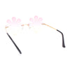 Hippie Tie Dye Daisy Rimless Round Groovy Sunglasses