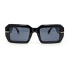 Womens Contemporary Fashion Mod Plastic Rectangle Sunglasses