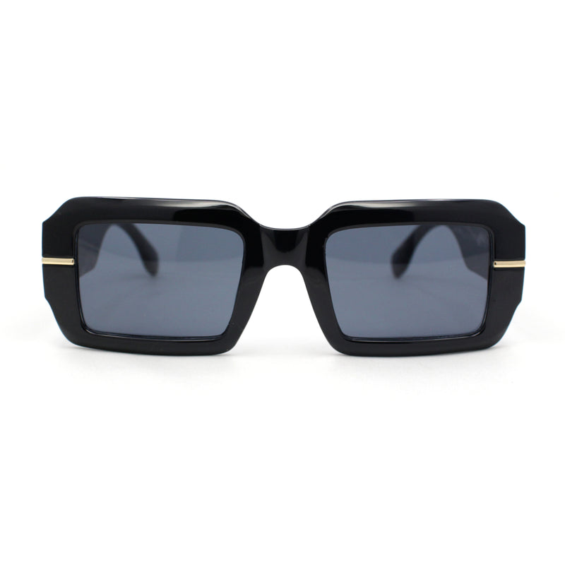 Womens Contemporary Fashion Mod Plastic Rectangle Sunglasses