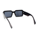 Womens Contemporary Fashion Mod Plastic Rectangle Sunglasses