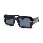 Womens Contemporary Fashion Mod Plastic Rectangle Sunglasses