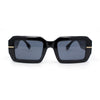 Womens Contemporary Fashion Mod Plastic Rectangle Sunglasses