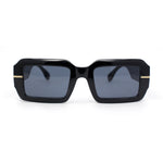 Womens Contemporary Fashion Mod Plastic Rectangle Sunglasses