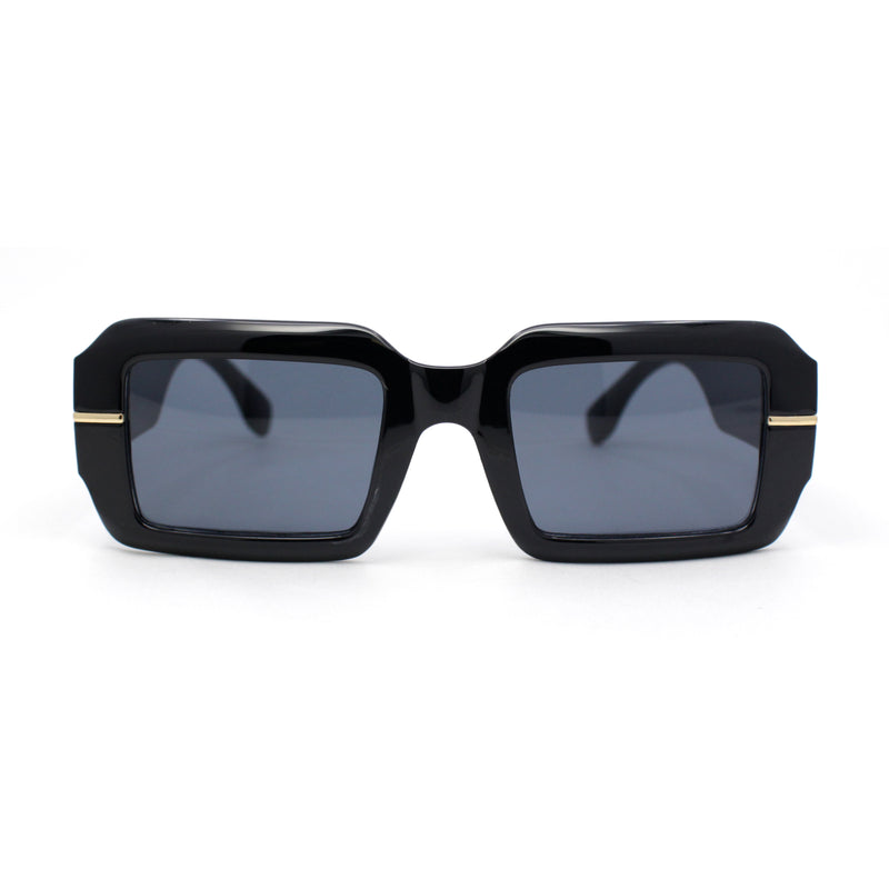 Womens Contemporary Fashion Mod Plastic Rectangle Sunglasses