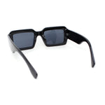 Womens Contemporary Fashion Mod Plastic Rectangle Sunglasses